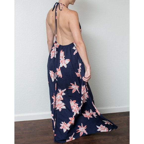 Maxi Floral Open Back Dress - Picture 5 of 5